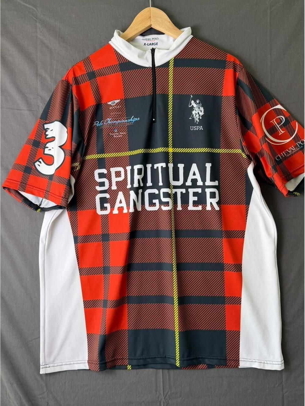Cheval Polo Jersey XL Mens Spiritual Gangster USPA Scottsdale Championships Red